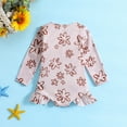 thumbnail image 1 of Summer Savings Clearance! Edvintorg Toddler Baby Girls' Swimwears With Zipper Cute Printed Guard Long Sleeve Bathing Suits Ruffled Swimsuit Kids Girl 12M-5T Children Swimwear For Girls, 1 of 7