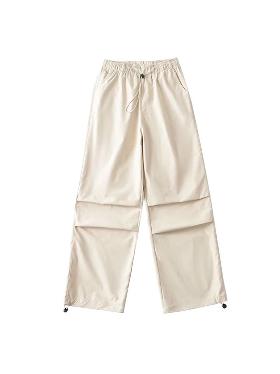 Wide Leg Pants Women Fashion New Design Sense Of Casual Sports Pants Baggy Sweatpants Techwear Trousers Women Khaki S