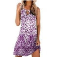 thumbnail image 1 of Edvintorg Womans Dresses 2025 Casual Loose Summer Floral Printed Vestido Tank Dress Hollow Beach Sundress Sleeveless Dresses Knee Length, 1 of 5