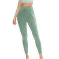 thumbnail image 1 of Summer Savings Clearance! Edvintorg Women Sport Leggings Fitness Yoga High Waist Workout Tights Elastic Gym Training Pants Female Seamless Pants Sweatpants Women Green S, 1 of 4