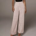 thumbnail image 1 of Edvintorg Women's High Waist Dress Pants Casual Straight Leg Elegant Office Trousers Fashion Sequins Wide Leg Loose Draping Pants Female Party Clothes XXL, 1 of 7