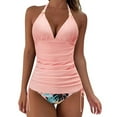 thumbnail image 1 of Edvintorg Womens Tankini Swimsuits Athletic Two Piece Bathing Suits Halter V Neck Swim Top with Bottom Modest Swimwear, 1 of 1