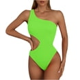 thumbnail image 1 of Summer Savings Clearance! Enjoytime One Shoulder One Piece Swimsuit Women Sexy Solid Cut Out High Waisted Tummy Control Bathing Suits Swimwear For Women, 1 of 5