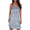 thumbnail image 1 of Enjoytime Sleeveless Boho Dress for Women Sexy Tube Strapless Flower Printed Dress Sleeveless Stretch Breast Wrap A-Line Women Mini Summer Dress, 1 of 5