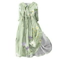 thumbnail image 1 of Summer Savings Clearance! Enjoytime Summer Dresses for Women 2024 Plus Size Boho Floral 3/4 Sleeve Retro Dress Button Down Loose Flowy Streetwear Women's Beach Dress Outfits, 1 of 5
