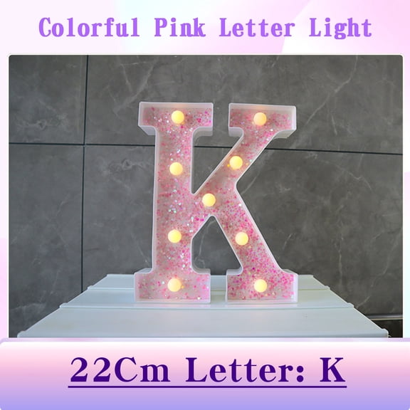 Fwttom Light Up Letters, Marquee Light Up Letters Sign for Night Light Wedding/Birthday Party Battery Powered Christmas Lamp Home Bar