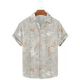 thumbnail image 1 of Summer Savings!Fznquz Short Sleeve Shirts for Men Hawaiian Shirts Vacation Summer Beach Floral Button Up Men's Fashion, 1 of 5
