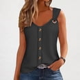 thumbnail image 1 of GaThRRgYP Summer Tops for Women,Women's Solid Color Camisole Sleeveless T-shirt Loose Tank Top Black S, 1 of 4