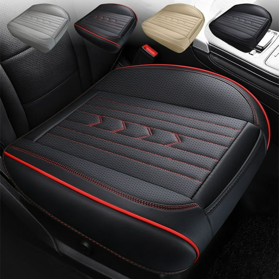 InsCrazy Car Seat Cushion Leather Car All Season Seat Cover Breathable Seat All-season Cushion for Driving Improve