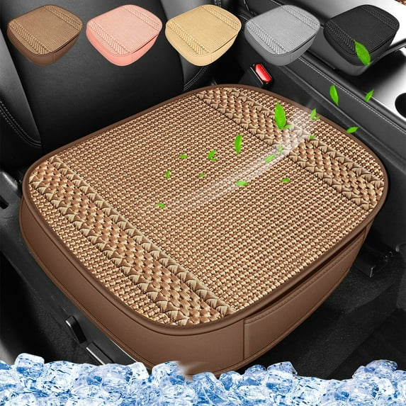 InsCrazy Car Seat Cushion Leather Car All Season Seat Cover Breathable Seat All-season Cushions for Driving Improve