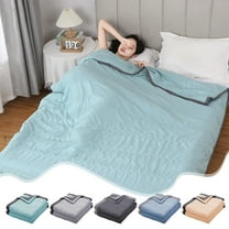 Summer Savings Clearance! InsCrazy Cooling Throw Blanket Washed Summer Cool Bed Sheet Double Bed Breathable and Lightweight 55 x 80"