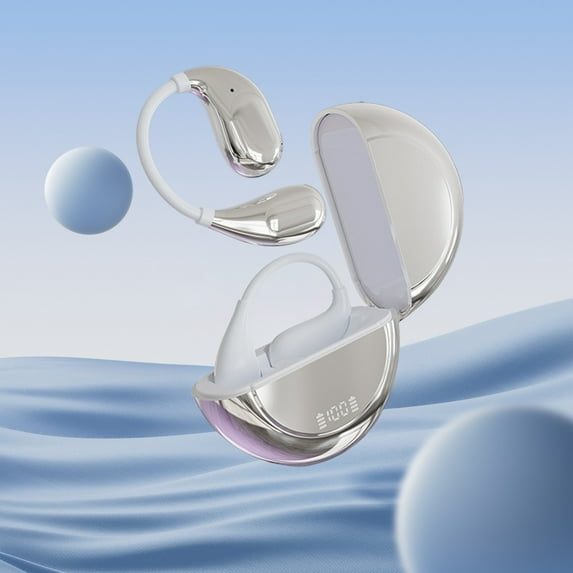 InsCrazy Open Ear Bluetooth Headphones, Hanging Ear Type Large Capacity Built-in Battery Low Latency True Wireless Sport Headphones with Ear Hook