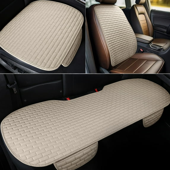 InsCrazy Seat Cushion for Car Automotive Seat Cushion Three Set All Season Cushion for Car, Truck and Office Chair