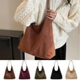 thumbnail image 1 of InsCrazy Tote Bag Travel Bag Tote Bags Work Bags Suede Slouchy Bag Handbag Office Tote Handbag Brown Suede Bag Tote Bag Suede Shoulder Bag for Work Handle, 1 of 7