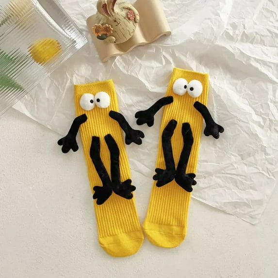 Zeceouar Items for Home Couple Holding Hands Socks,Funnys Doll Couple Socks,Funnys Socks for Women Men