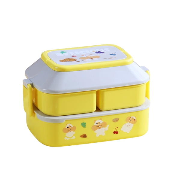 Zeceouar Items for Home Double-layer Compartmented Lunch Box Student Insulated Lunch Box Microwave Portable Portable Compartmented Lunch Box