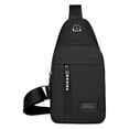 thumbnail image 1 of Zeceouar Items Strap Bag Crossbody Backpack With USB Hole With Headphone Hole Strap Backpack Hiking Backpack Multipurpose Crossbody Chest Bag, 1 of 4