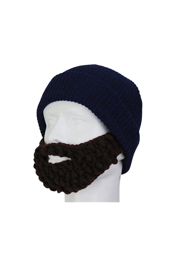 Items for Home Knitted Yarn Hip-hop Funny Big Beard Mask Adult Hat Beard Hat