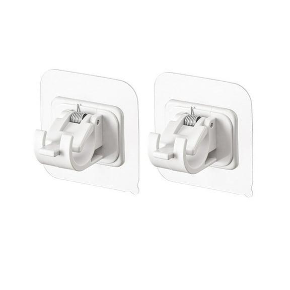 Zeceouar Curtain Rod Hook-non Perforated Curtain Rod Rack- Household Wall Adhesive Bracket Clip-door Curtain Telescopic Rod Hook