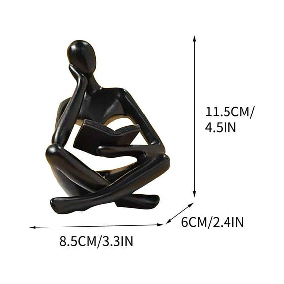 Zeceouar Decorations for Home/Party, Abstract Figure Reading Statue Decorative Bookshelf Desk ornament