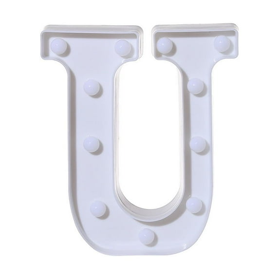 Zeceouar Decorations for Home Alphabet LED Letter Lights Light Up White Plastic Letters Standing Hanging A-M &