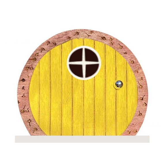 Zeceouar Decorations for Home/Party, Miniature Gnome Door Figurines Home Wooden Garden Window Door Art Tree Sculpture Statues ornament Outdoor Decor