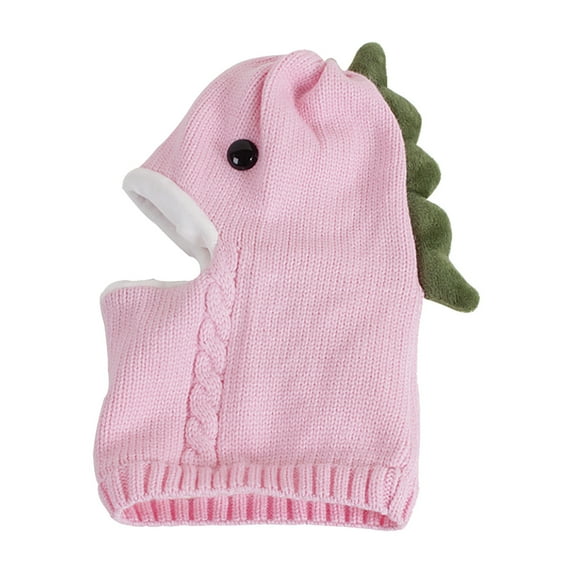 Zeceouar Kids Winter Beanie Hat Warm Knit Thick Ski Cap Children's Hooded Scarf Dinosaur Hat