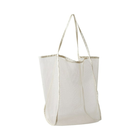 Zeceouar Items Nylon Mesh Shoulder Beach Bag,Stadium Concert Storage Bag,26L Mesh Beach Tote,Beach Bag Lightweight Foldable Tote for Beach Pool Vacation