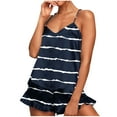 thumbnail image 1 of Iyufng Womens Cami Pajama Sets,Loungewear Pajamas,Lounge Outfits Sleeveless Striped Printed Camisole Pajamas Cami Shorts Set Nightwear,Pajama Sets for Women 2 Piece,S-XXL, 1 of 8