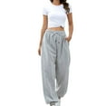 thumbnail image 1 of JGTDBPO Baggy Sweatpants For Women Cargo Pants Drawstring Bottom Sweatpants High Waist Sporty Gym Athletic Fit Jogger Pants Y2K Trendy Lounge Trousers With Pockets, 1 of 7