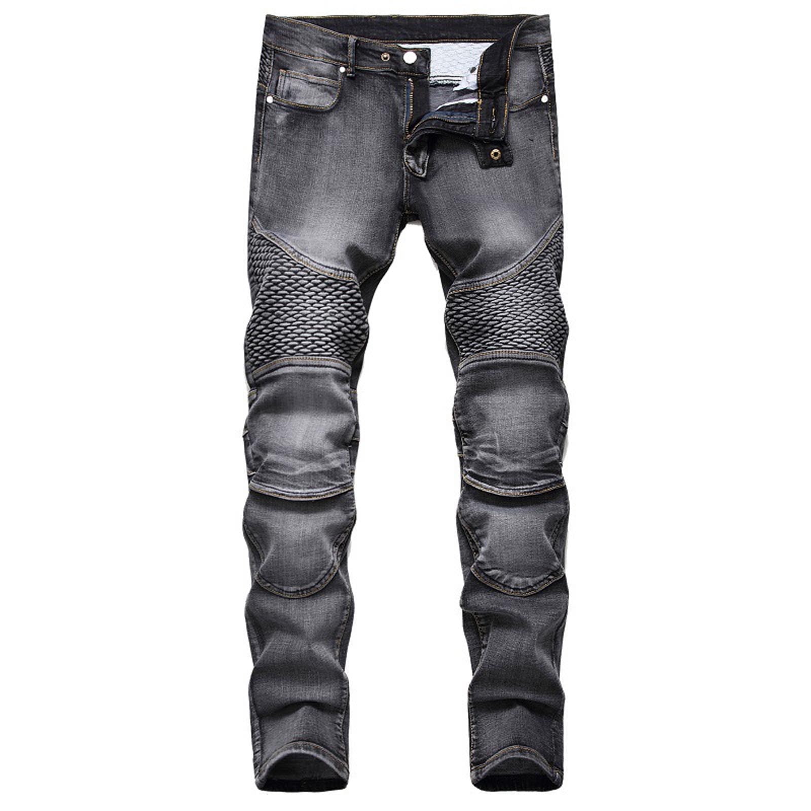 パンツ Distressed Ripped Washed Skinny Stretch Jeans Men?s Stretch Skinny Ripped Jeans, Super Comfy Distressed