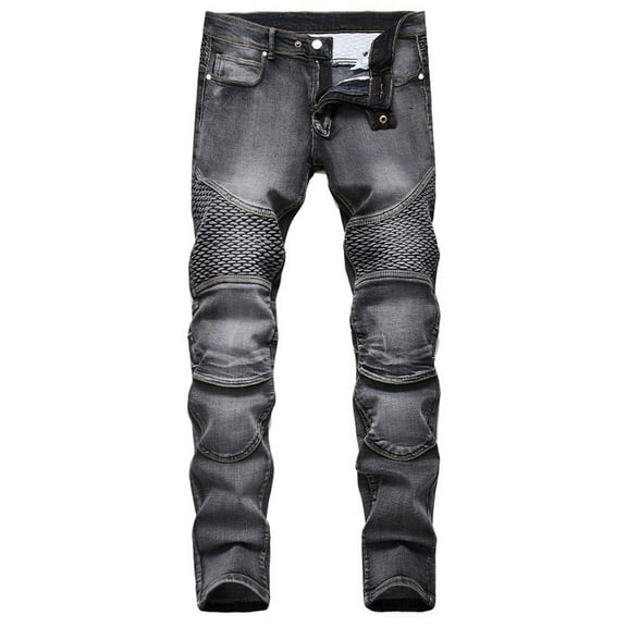JGTDBPO Ripped Jeans for Men Slim Fit Stretch Jeans Ripped Skinny Jeans Straight Leg Fashion Comfort Distressed Denim Pants with Pocket