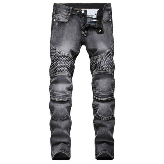 JGTDBPO Ripped Jeans for Men Slim Fit Stretch Jeans Ripped Skinny Jeans Straight Leg Fashion Comfort Distressed Denim Pants with Pocket