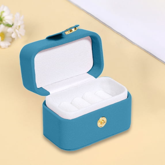 Jewelry Organizers and Storage QTOCIO High End Mini Button Jewelry Box Travel Portable Jewelry Box Ring Jewelry Packaging Box