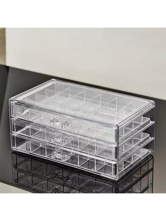 Jewelry Organizers and Storage QTOCIO Jewellery Storage Box Transparent Multi-layer Large Capacity Ring Earring Necklace Bracelet Home Drawer Jewellery Box