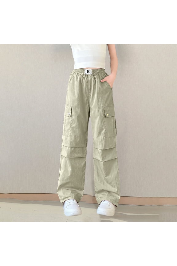 Children's Pants Thin Work Pants Stylish Children's Loose Casual Pants Long Pants