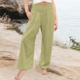 thumbnail image 1 of LADIGASU Girls Pants Casual Smocked High Waist Pant Loose Wide Leg Long Trousers 4-14 Years, 1 of 7