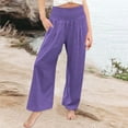 thumbnail image 1 of LADIGASU Girls Pants Casual Smocked High Waist Pant Loose Wide Leg Long Trousers 4-14 Years, 1 of 7