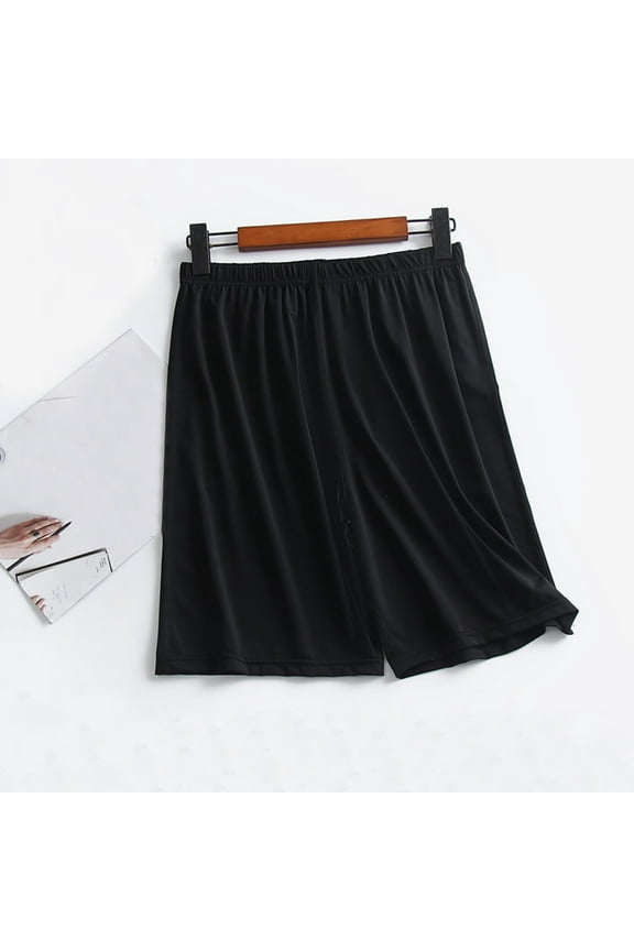 Man Solid Color Sleeping Pants Loose Shorts Pajamas Shorts