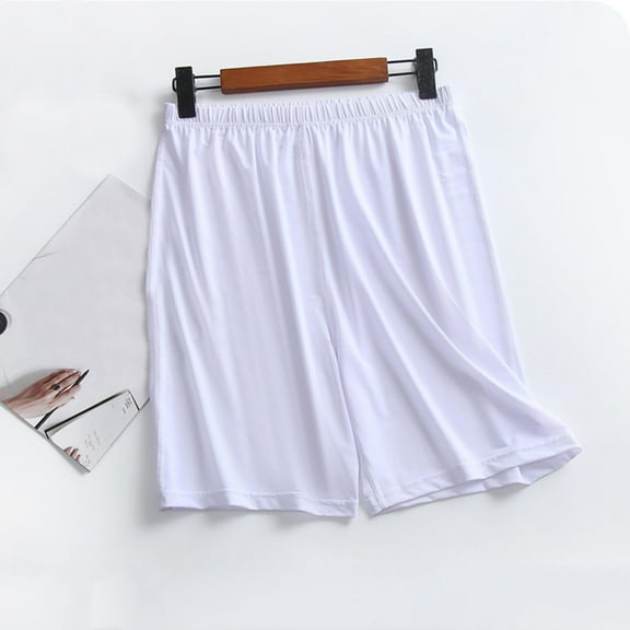 LADIGASU Man Solid Color Sleeping Pants Loose Shorts Pajamas Shorts