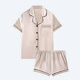 thumbnail image 1 of LADIGASU Men Casual Turndown Button Turndown Print Short Sleeve Blouse And Pants Set, 1 of 9