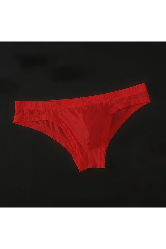 Men's Sexy Low Waist High Fork Ice Silk Diaphaneity Meryl Underwear