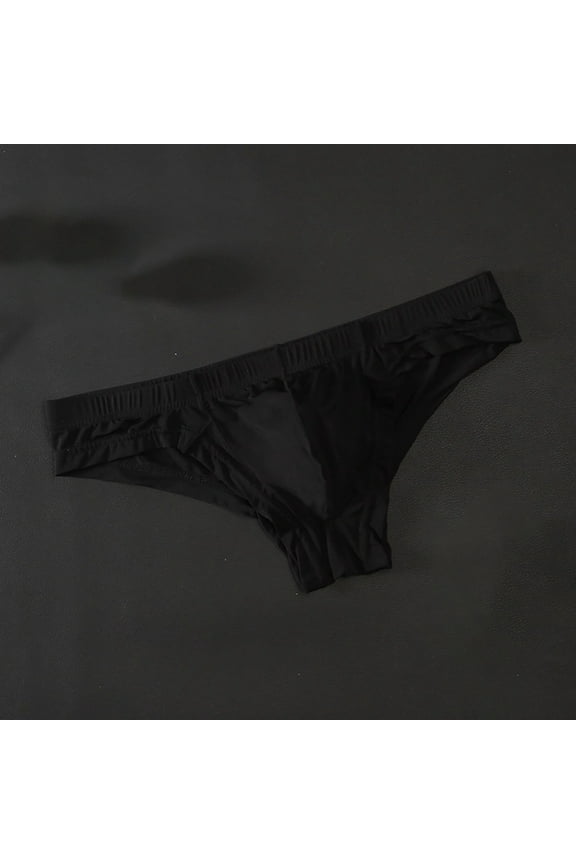 Men's Sexy Low Waist High Fork Ice Silk Diaphaneity Meryl Underwear