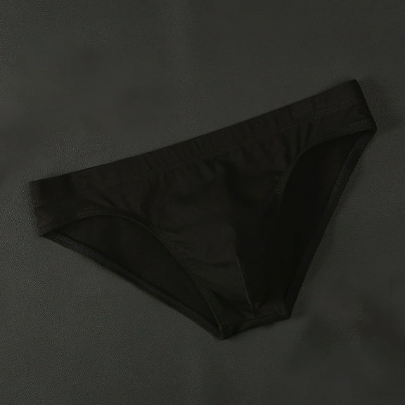 LADIGASU Men's Sexy Low Waist Solid Color Comfortable Trigonum Underwear