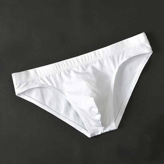LADIGASU Men's Sexy Low Waist Solid Color Comfortable Trigonum Underwear