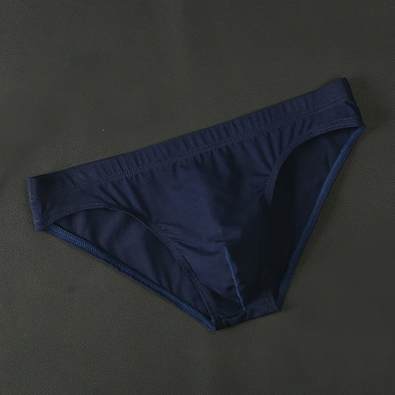 LADIGASU Men's Sexy Low Waist Solid Color Comfortable Trigonum Underwear