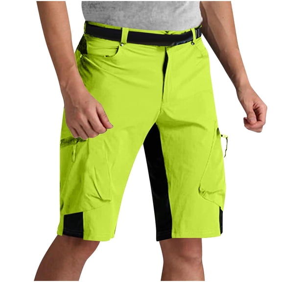 Men's Casual Elastic Waist Cargo Shorts with Pockets for Summer Comfort
