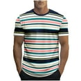 thumbnail image 1 of LADIGASU Casual Men Print Sports T-shirt Short Sleeve Round-Neck Blouses Shirts, 1 of 3