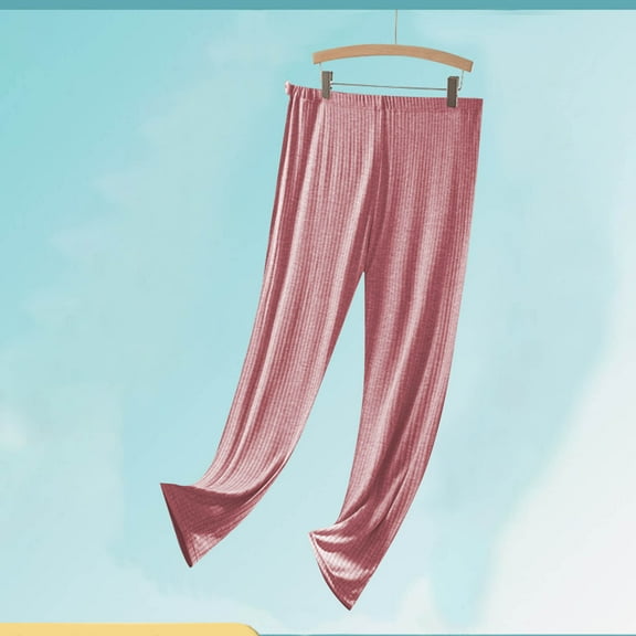 LADIGASU Women's Solid Color Adjustable Thin Loose Casual Home Sleepwear Short Pants