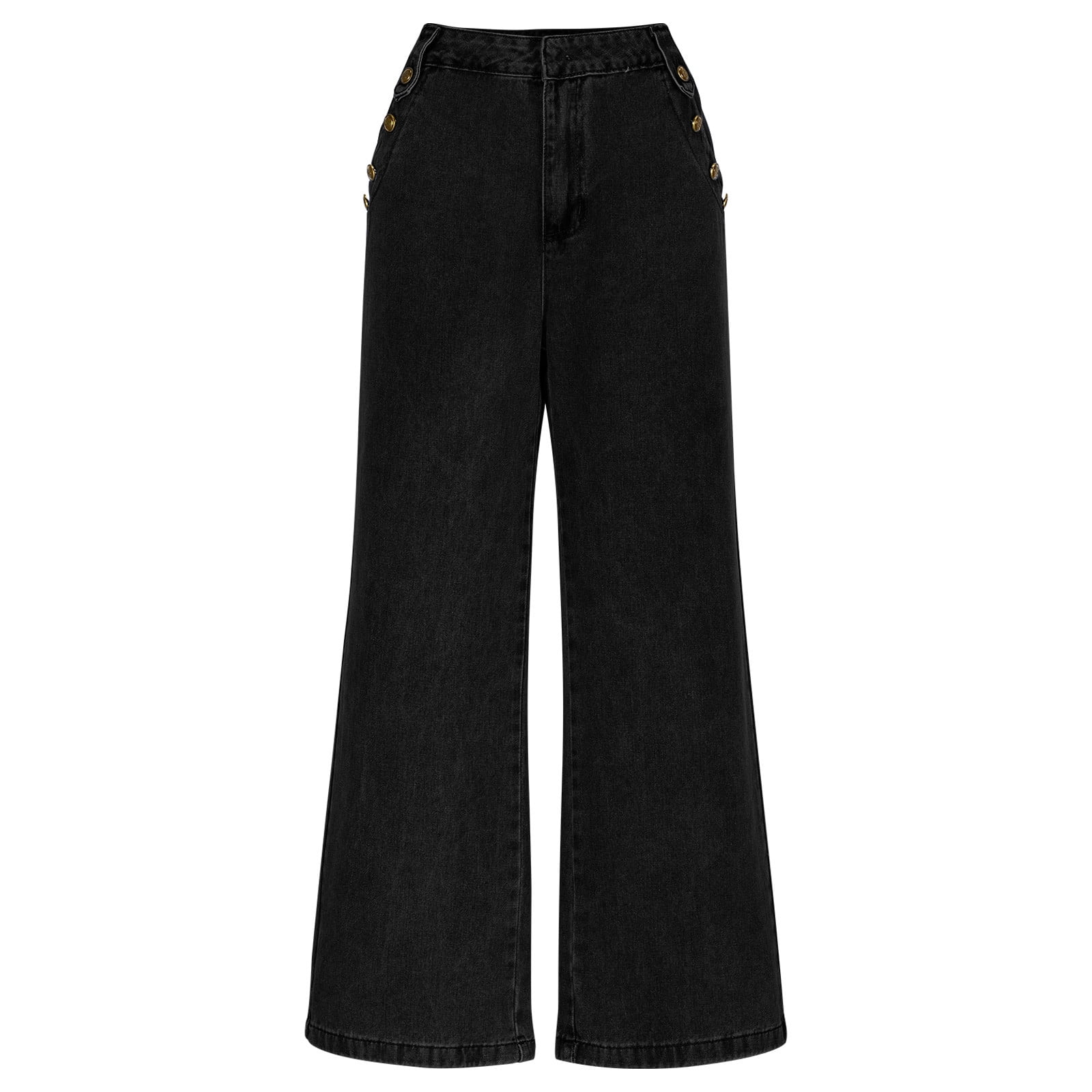 【WONDER WONDER】Tessing Catwashing Pocket Denim L Wide Pt WCMZJ Oprah's Favorite Tummy Control Sailor Wide Leg Trouser